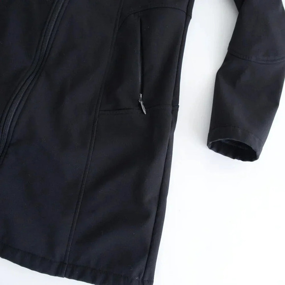 Vuarnet Black Fleece Lined Zip Up Long Length Light Jacket Size 6 - Picture 6 of 14